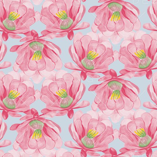 手绘花卉印花华亿平台图片