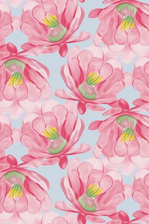 手绘花卉印花华亿平台图片