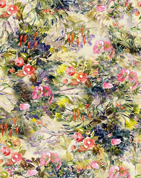 花卉印花华亿平台图片