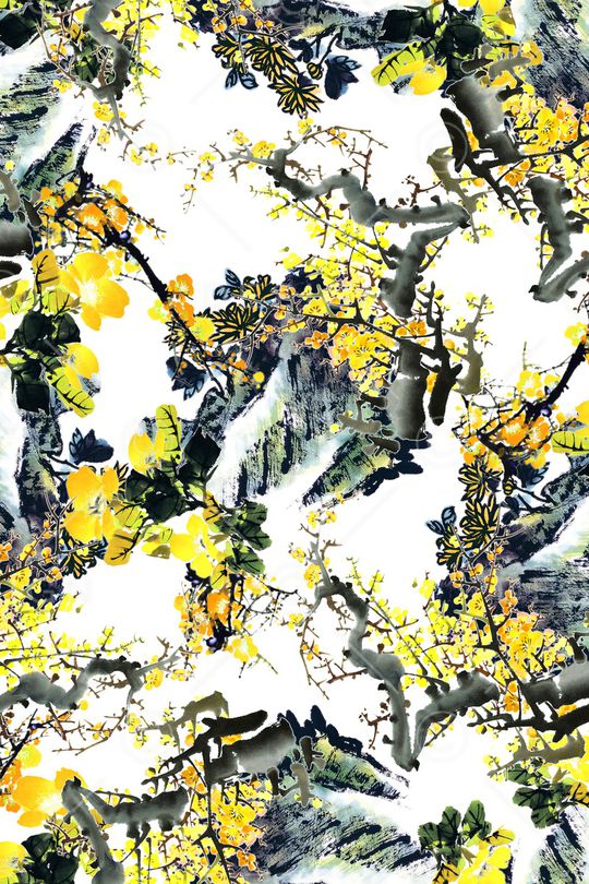 梅花印花华亿平台图片