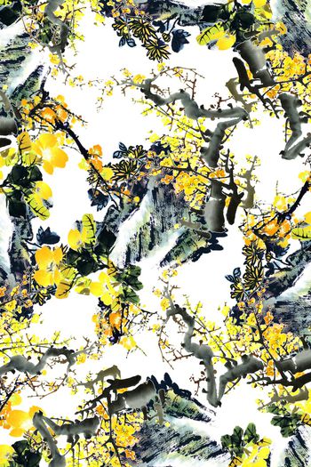 梅花印花华亿平台图片