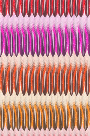 羽毛条纹印花华亿平台图片