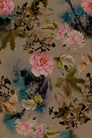 花卉印花华亿平台图片