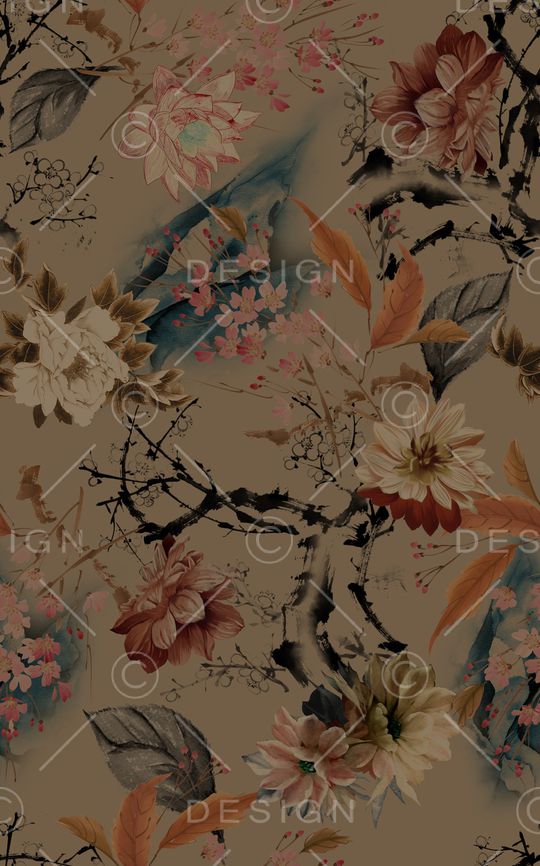 花卉印花华亿平台图片