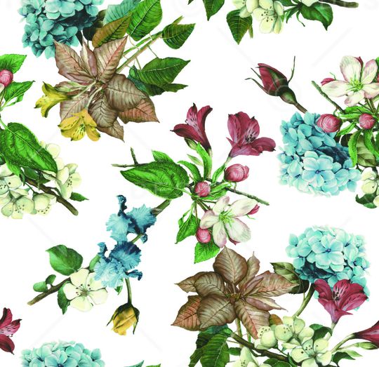 风格化花卉印花华亿平台图片