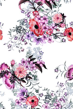 风格化花卉印花华亿平台图片