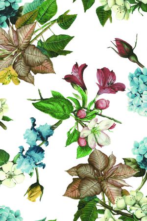 风格化花卉印花华亿平台图片