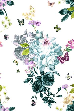 风格化花卉印花华亿平台图片