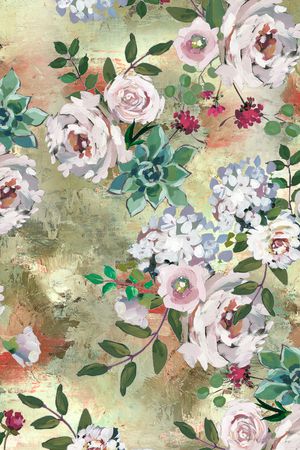 花卉印花华亿平台图片