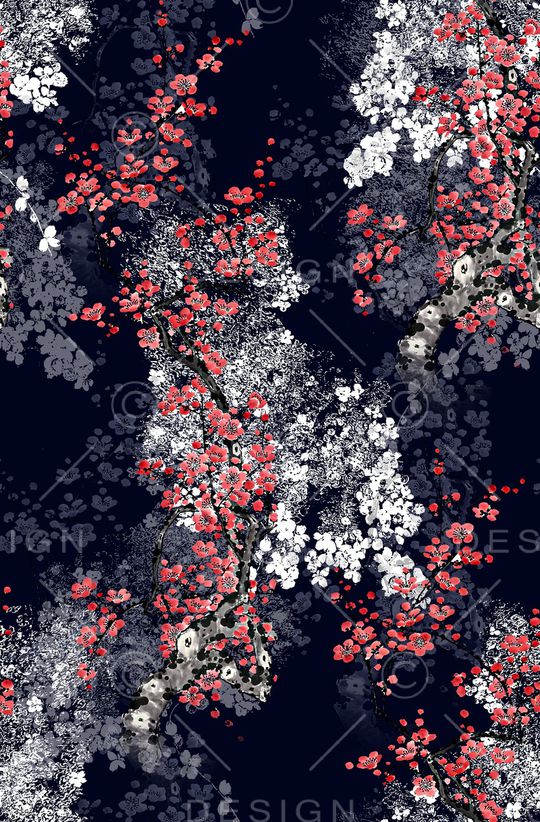 梅花印花华亿平台图片