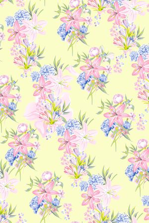 花卉印花华亿平台图片