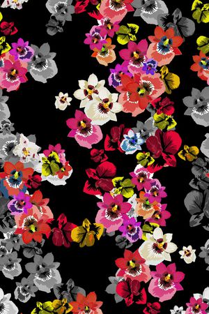 花卉印花华亿平台图片