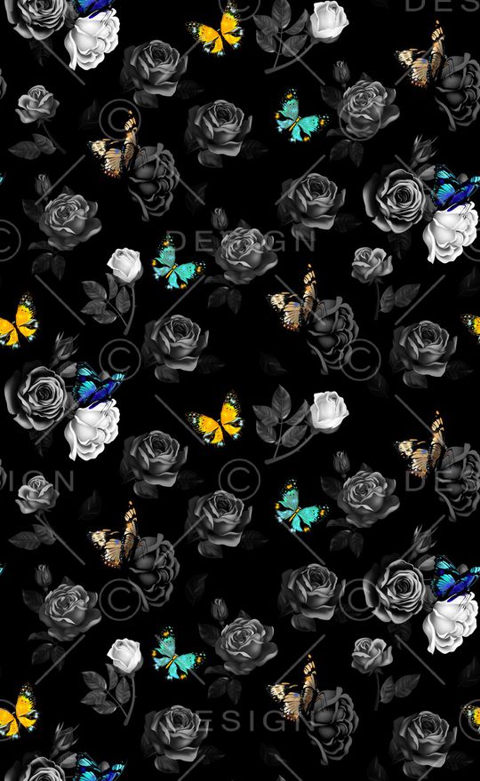 手绘花卉印花华亿平台图片