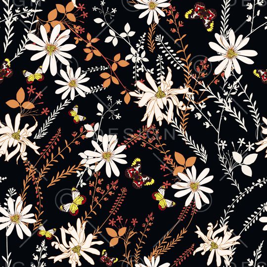 花卉印花华亿平台图片