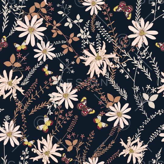 花卉印花华亿平台图片