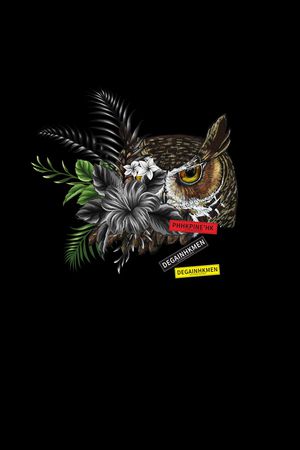 猫头鹰印花华亿平台图片