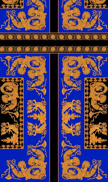 宫廷风印花华亿平台图片