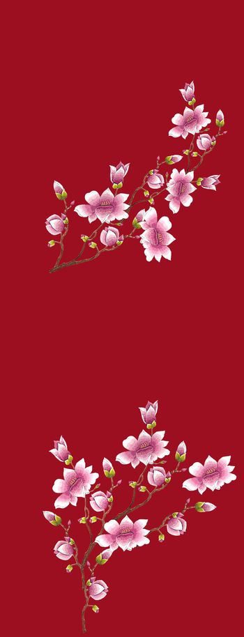 牡丹旗袍印花华亿平台图片