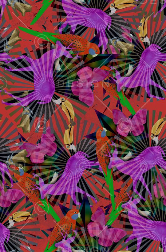 动物花卉印花华亿平台图片