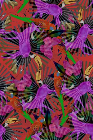 动物花卉印花华亿平台图片