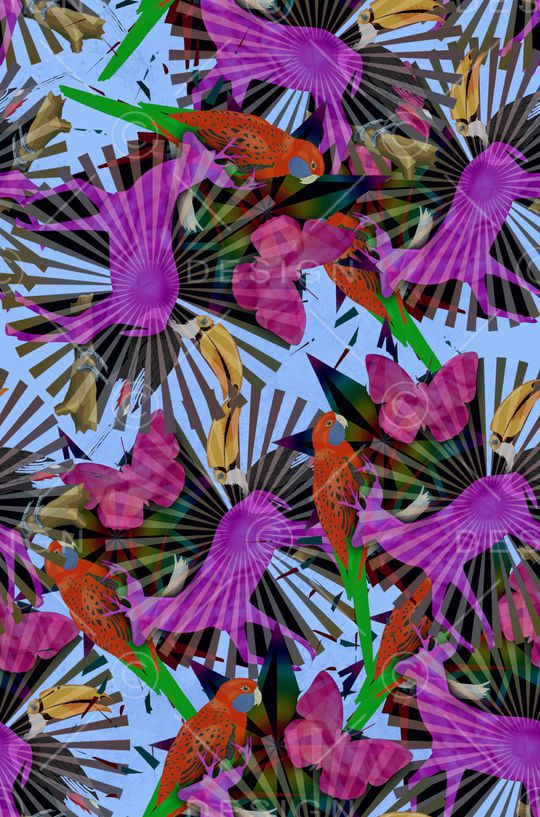 动物花卉印花华亿平台图片