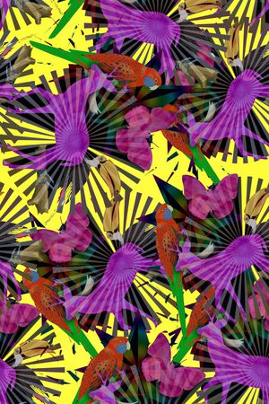 动物花卉印花华亿平台图片