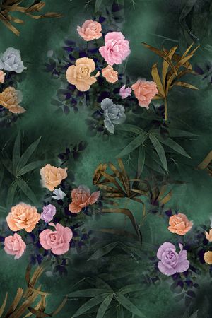 花卉印花华亿平台图片