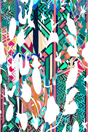 线条印花华亿平台图片