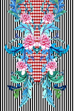 卷草印花华亿平台图片