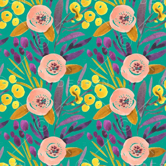 花卉印花华亿平台图片