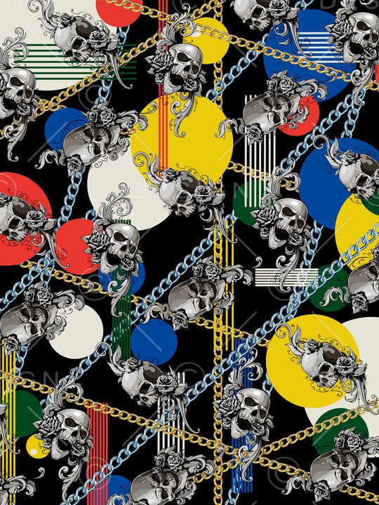 骷髅印花华亿平台图片