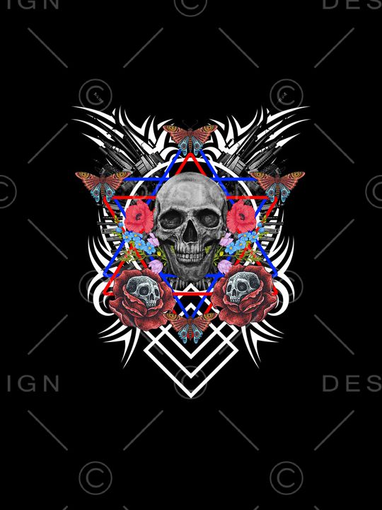 骷髅印花华亿平台图片