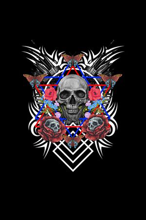 骷髅印花华亿平台图片