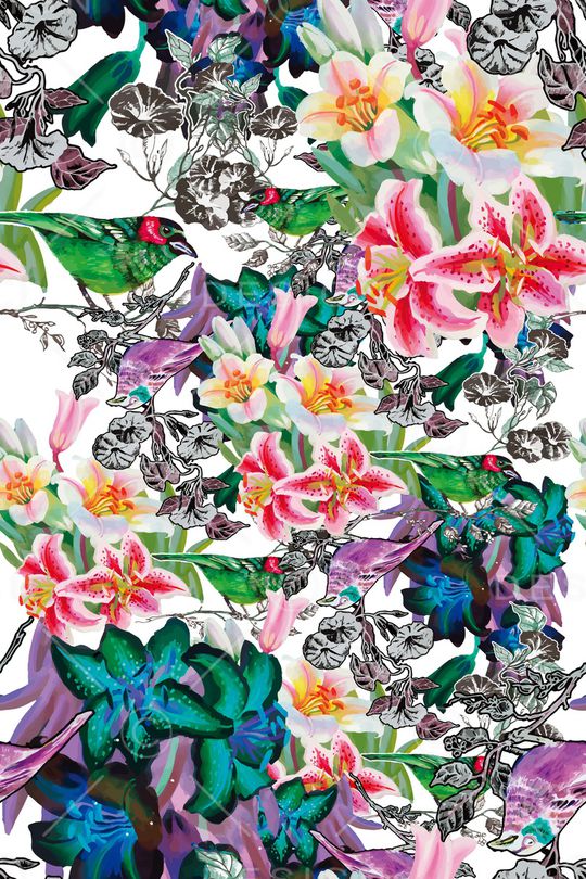 动物花卉印花华亿平台图片