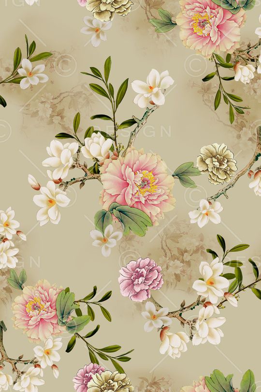 牡丹印花华亿平台图片