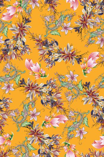 1014190-1801204a 春夏女装水彩花