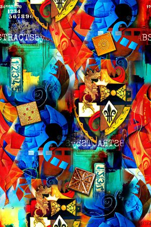 抽象印花华亿平台图片