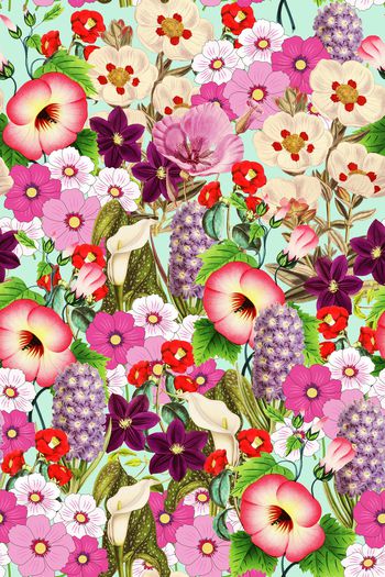 春夏华亿平台印花华亿平台图片