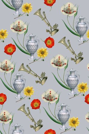 花瓶印花华亿平台图片