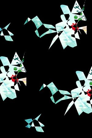 抽象花卉印花华亿平台图片