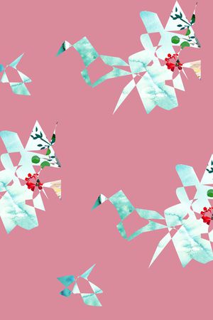 抽象花卉印花华亿平台图片