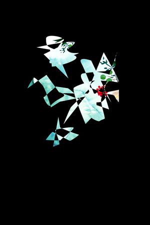 抽象花卉印花华亿平台图片