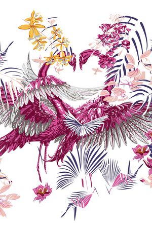 仙鹤印花华亿平台图片