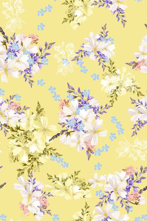 彩底花卉印花华亿平台图片