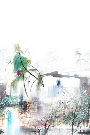 中国风定位花印花华亿平台图片