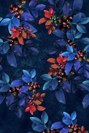 手绘花卉印花华亿平台图片