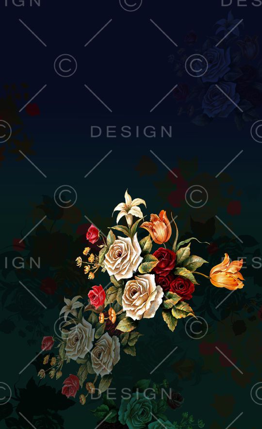 花卉印花华亿平台图片