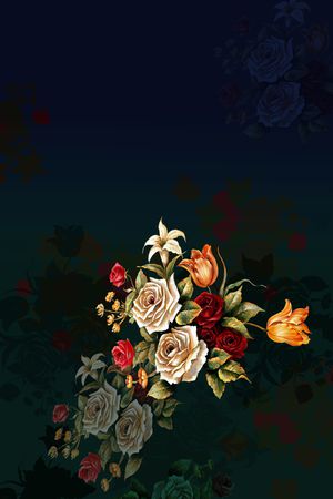 花卉印花华亿平台图片