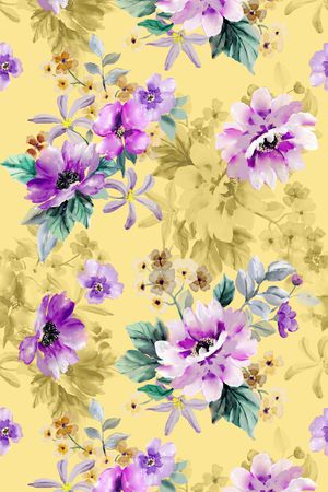 艺术花卉印花华亿平台图片