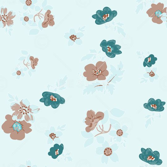 水彩花卉印花华亿平台图片